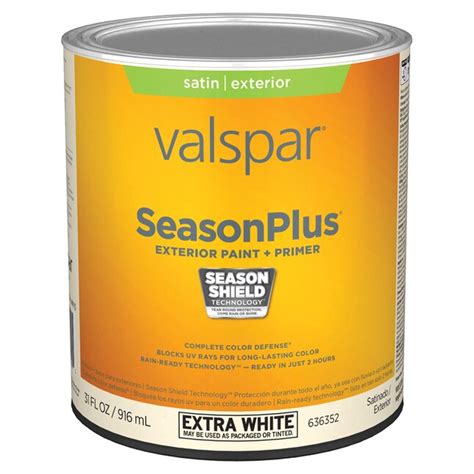 Valspar SeasonPlus Satin Extra White Tintable Latex .